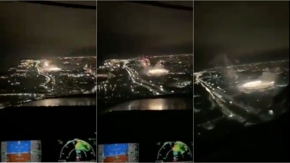 El video del Monumental de los pilotos se viralizó en las redes.