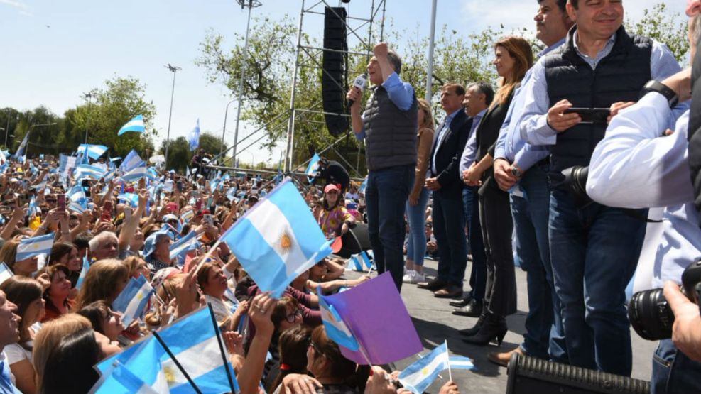 Mauricio Macri encabezó un acto en la ciudad de Mendoza.