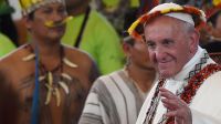 El Papa Francisco en el sínodo de la Amazonia.