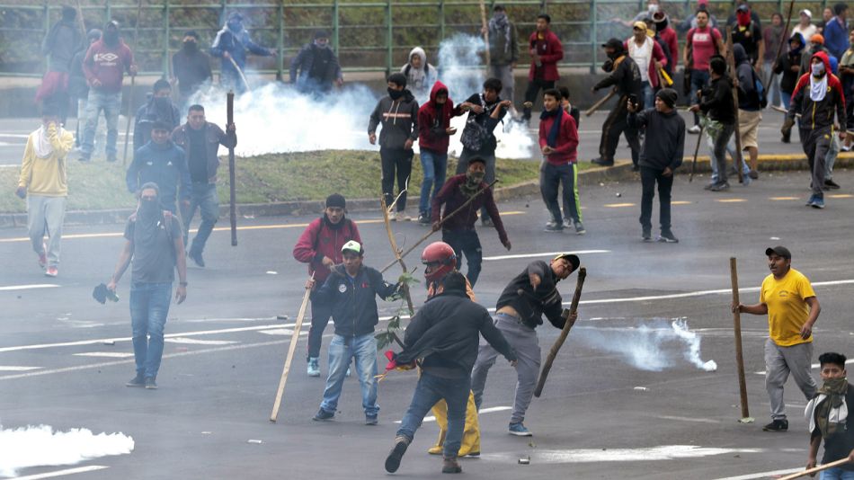 Disturbios y protestas en Ecuador.