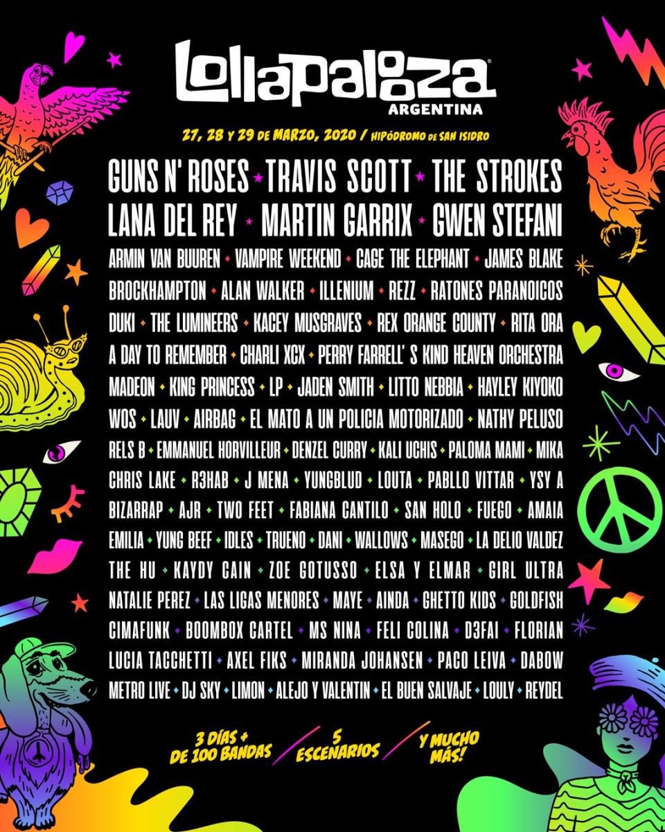 Lollapalooza 2020 conocé quiénes son los headliners de la séptima