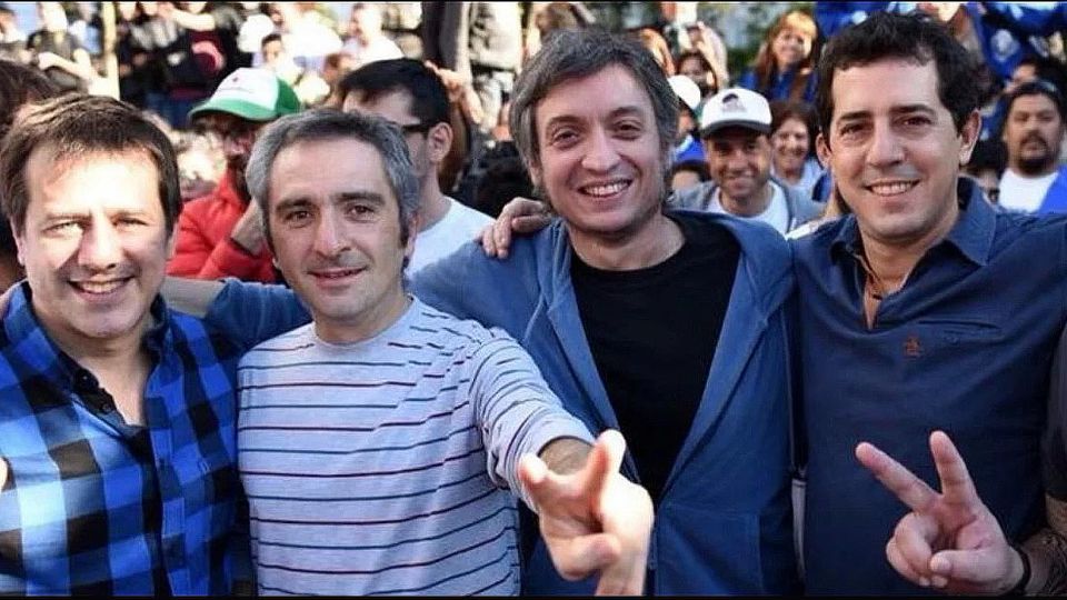Principales dirigentes del Movimiento La Cámpora. Recalde. Larroque, Kirchner, De Pedro.