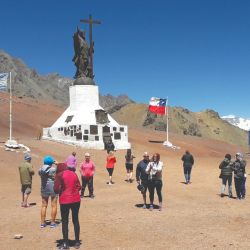 Cristo Redentor en la Cordillera de los Andes (límite de la frontera argentino-chilena).