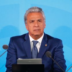 Ecuador's President Lenin Moreno addresses the Climate Action Summit in the United Nations General Assembly, at U.N. headquarters.