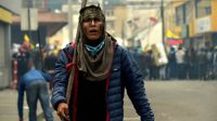 Una postal de las violentas manifestaciones sociales en Ecuador.