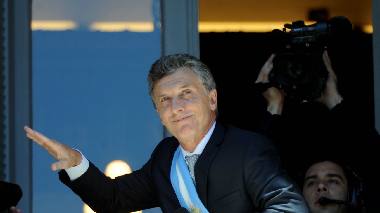 Mauricio Macri cuando asumió, en 2015.