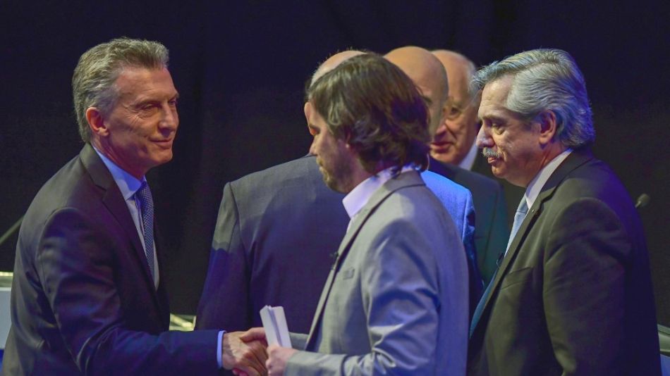 saludo alberto fernandez mauricio macri