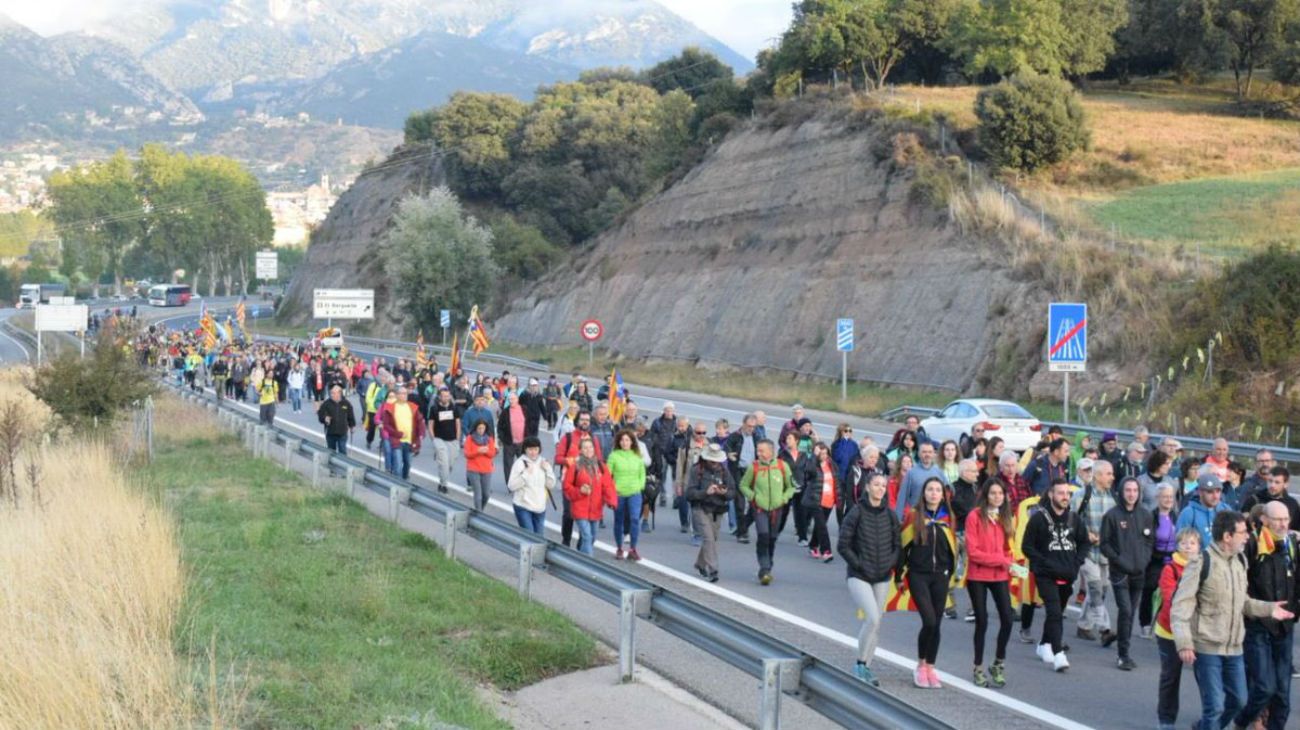 Las cinco columnas de marchas están en camino a Barcelona, donde llegarán el próximo viernes.