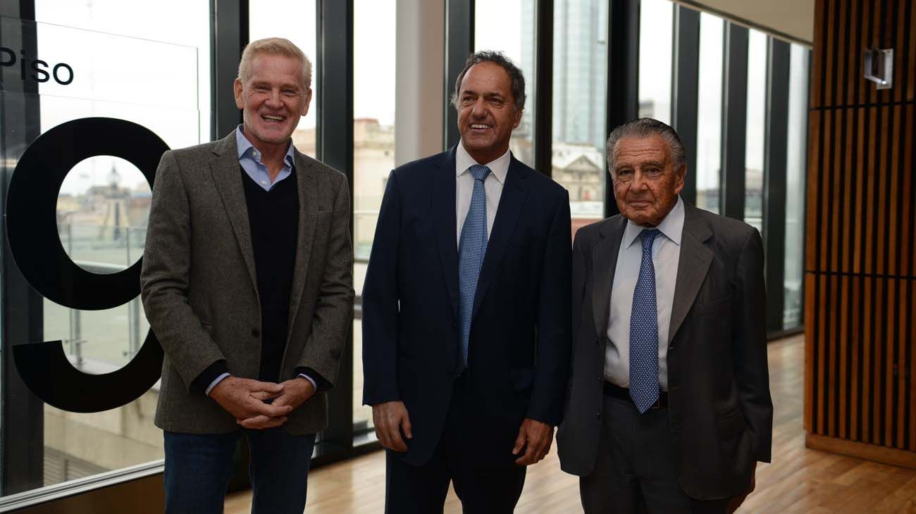 Francisco De Narváez, Daniel Scioli, y Eduardo Eurnekian.