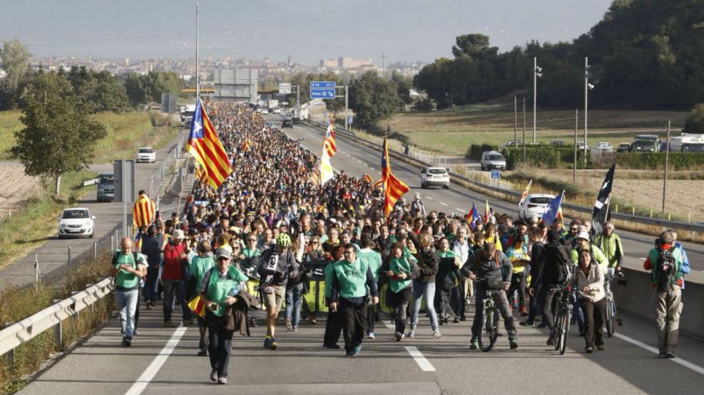 La medida fue organizada por la Asamblea Nacional de Cataluña.