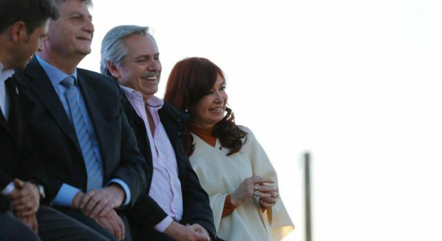 Alberto y Cristina, junto a Verna y Kicillof en La Pampa