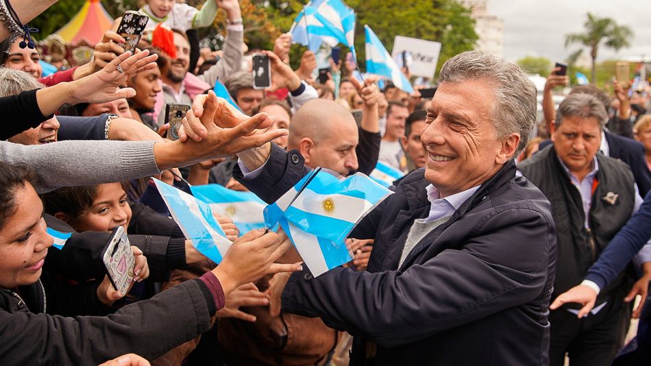 Mauricio Macri, en campaña.