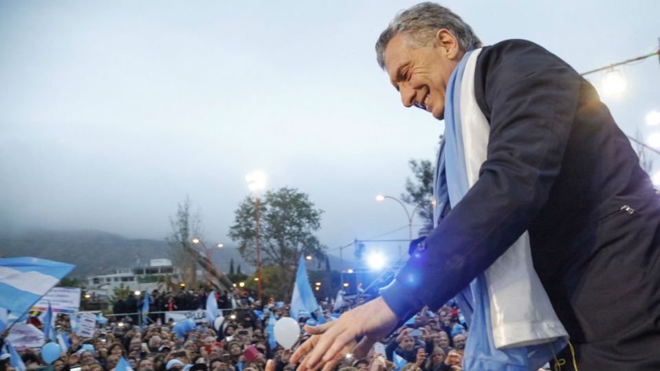 El presidente Mauricio Macri en un nuevo encuentro de la Marcha del Sí Se Puede en la ciudad cordobesa de Villa Carlos Paz.