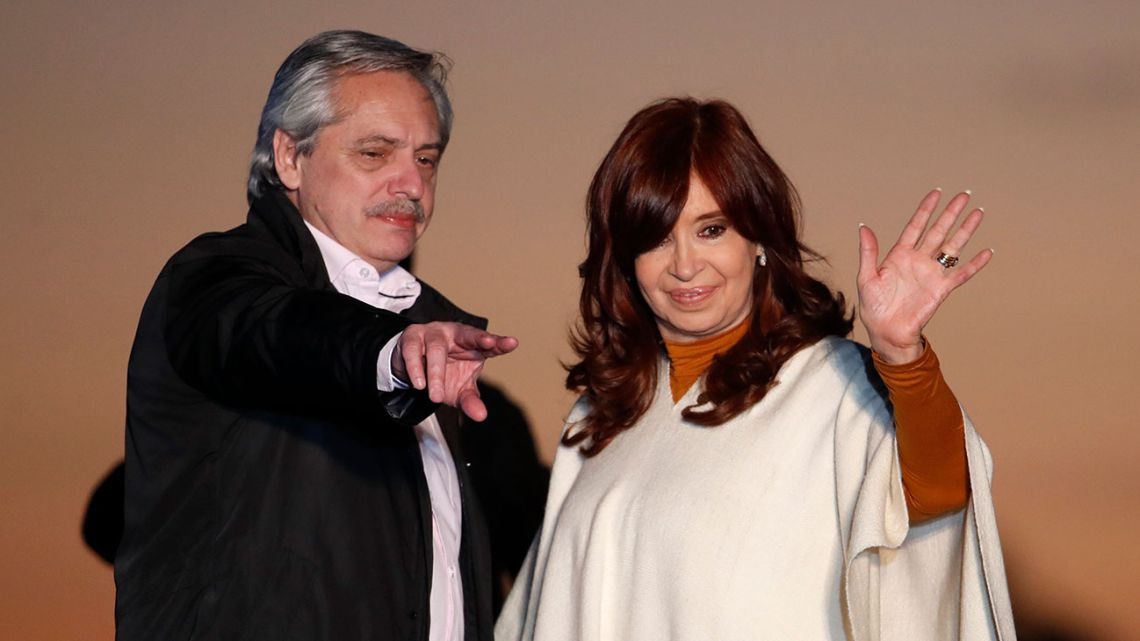 Presidential candidate Alberto Fernández and running-mate Cristina Fernández de Kirchner hold a campaign rally to mark Peronist Loyalty Day.