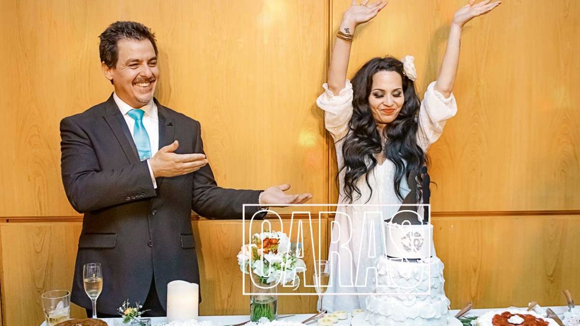 La boda de Isabelita Sarli, la hija de la Coca, con Damián Almirón