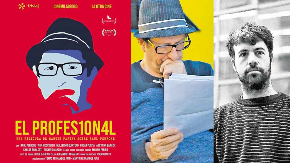 Momentos. Medio, un momento del film de Martín Farina. Derecha, el realizador.