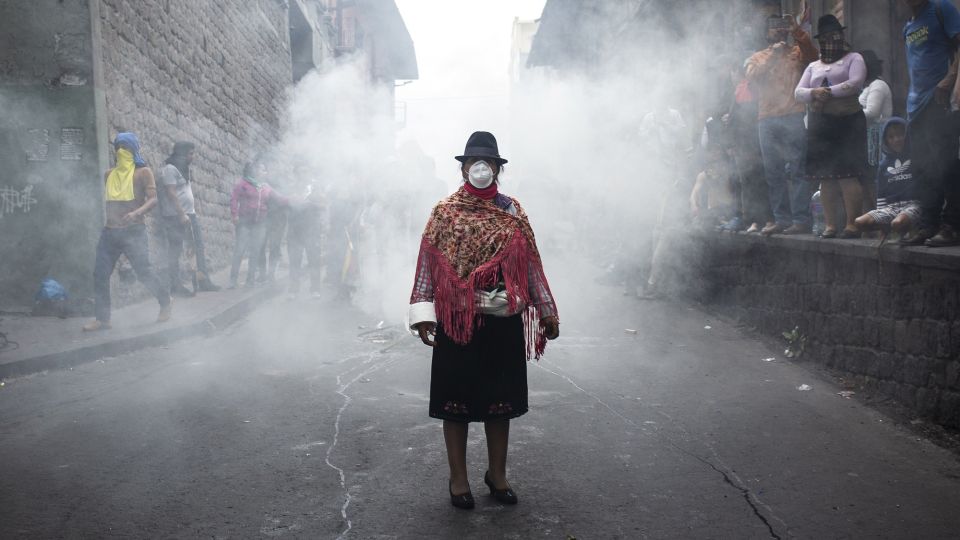 Demonstrators Continue Protest As Ecuador Government Holds Talks To End Chaos After Fleeing