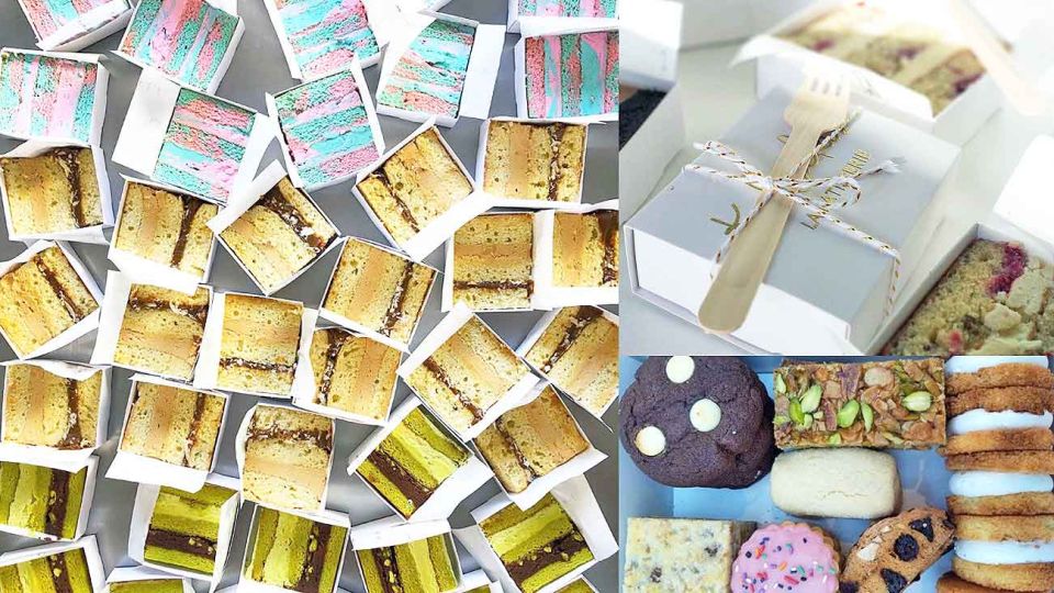Coloridas. Las propuestas buscan combinar minipostres de sabores y texturas variadas.