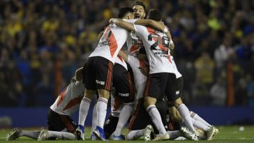 River festeja el pase a la final de la Copa Libertadores.