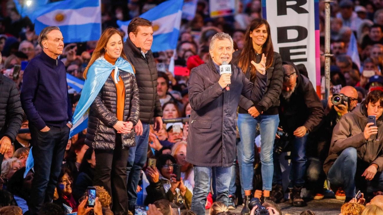 Macri en la marcha del "Sí se puede" en Mar del Plata.