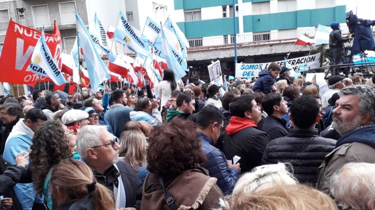 La marcha del "Sí se puede" en Mar del Plata.