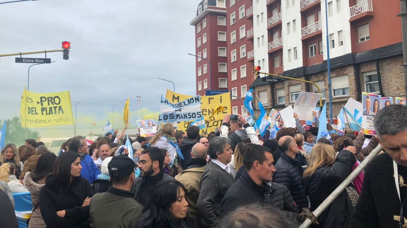 La marcha del "Sí se puede" en Mar del Plata.