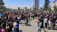 Manifestaciones en Santiago de Chile.