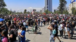 Manifestaciones en Santiago de Chile.