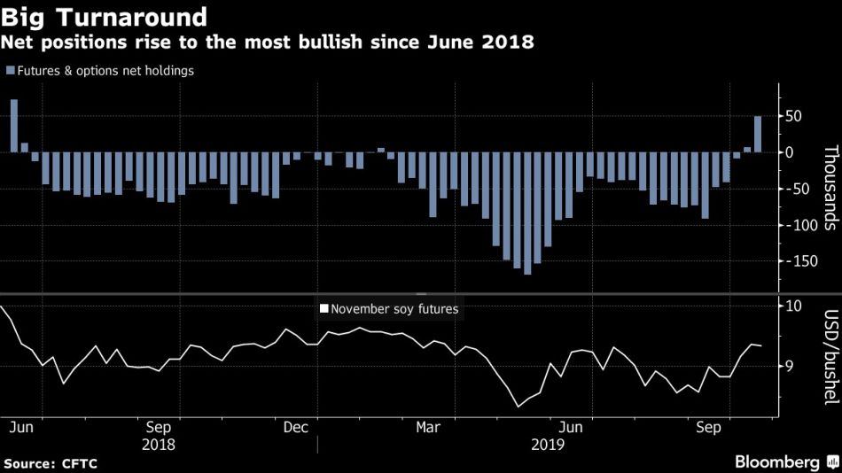 Net positions rise to the most bullish since June 2018