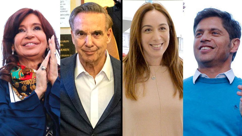 Cristina Kirchner, Miguel Angel Pichetto, Maria Eugenia Vidal y Axel Kicillof