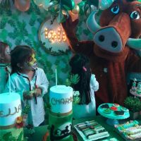 El festejo de cumpleaños de las hijas de Cinthia Fernández con motivo del Rey León