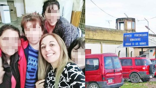 Despedida. El último día en prisión con algunas de sus compañeras, a quienes les dejó sus cosas.