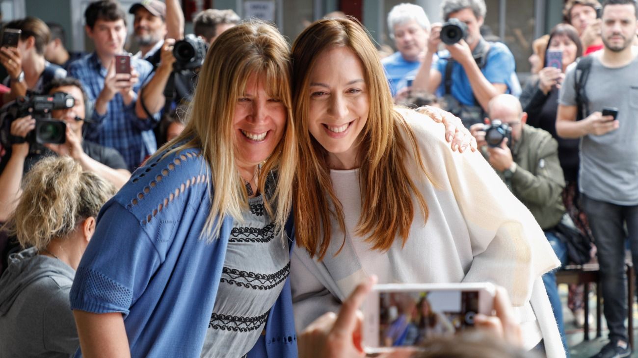 La gobernadora bonaerense María Eugenia Vidal votó en Castelar. 