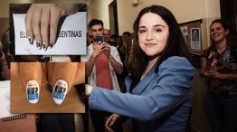 Ofelia Fernández, la candidata K que votó con look de diputada y uñas esKulpidas