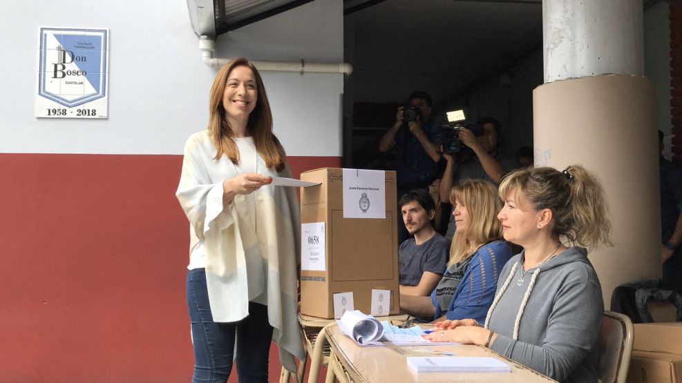 Maria Eugenia Vidal votando elecciones 27 octubre 2019