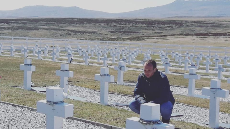 Iván Ambroggio en las Islas Malvinas