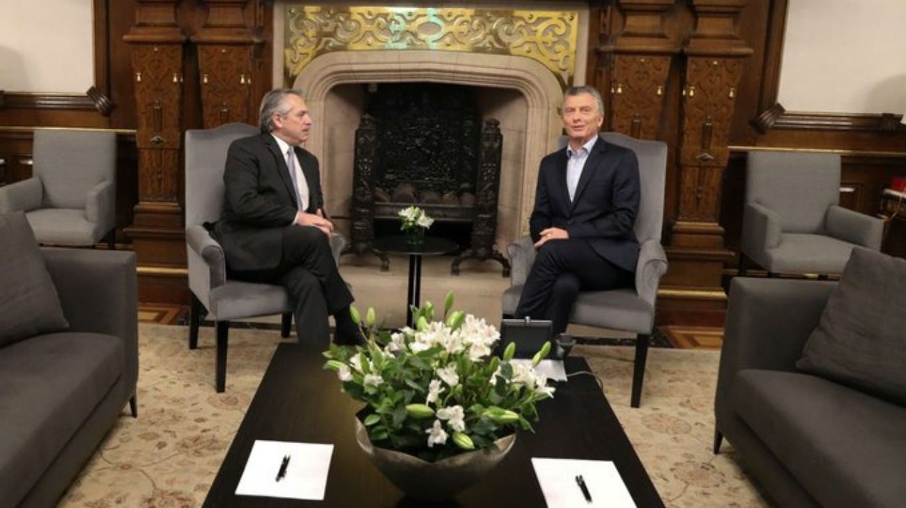 Mauricio Macri recibió a Alberto Fernández en la Casa Rosada.