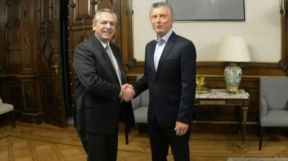 La foto tras la reunión entre Alberto Fernández y Mauricio Macri.