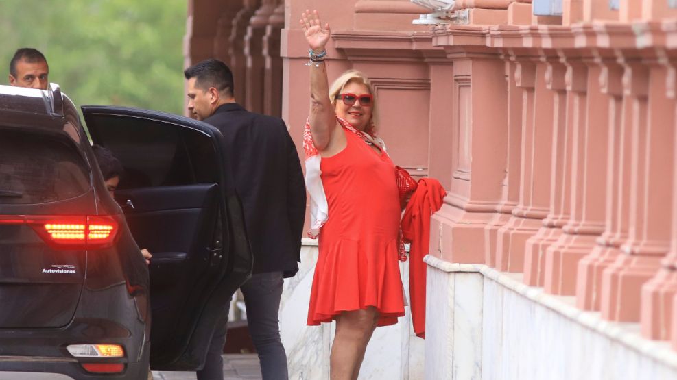 Lilita Carrió visitó al Presidente en Casa Rosada.