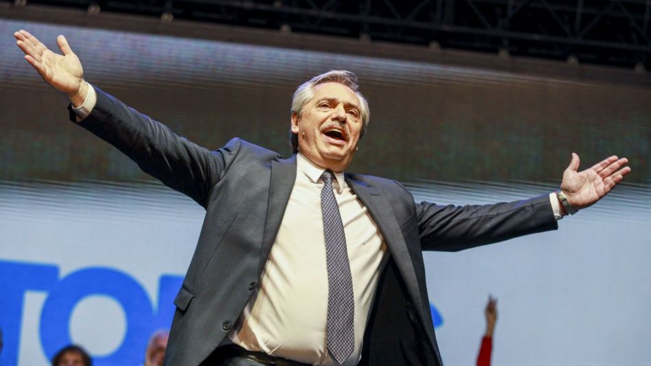Alberto Fernández en el cierre de campaña 2019
