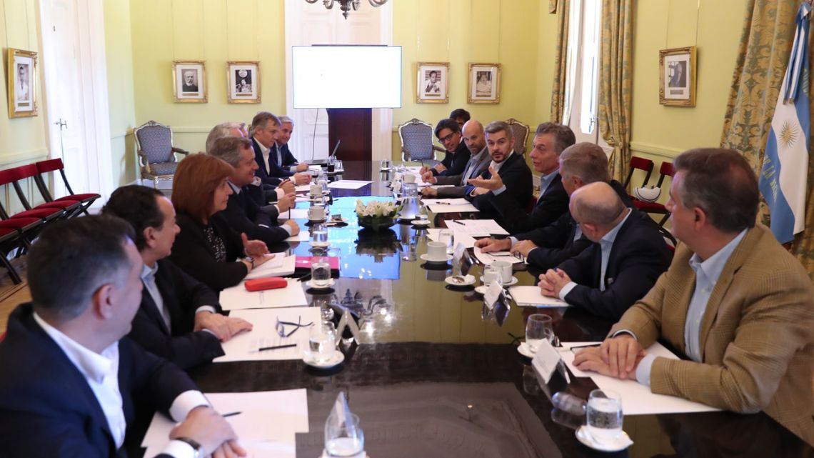 President Mauricio Macri holds a Cabinet meeting at the Casa Rosada on Thursday, October 31, 2019.