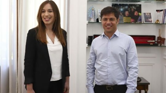 encuentro entre la gobernadora saliente y el electo gobernador de Buenos Aires.