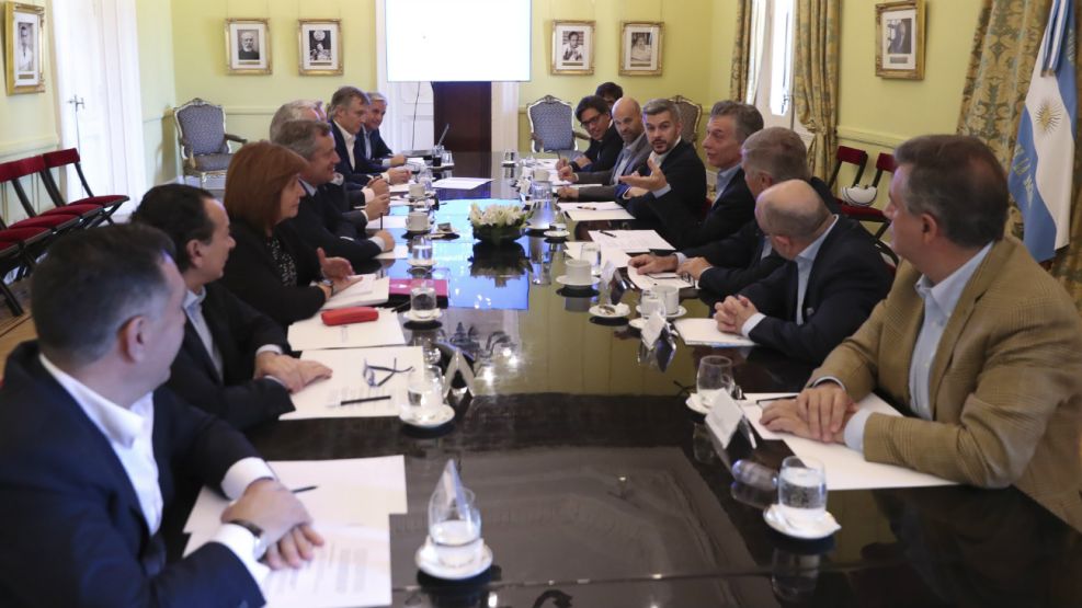 Macri en reunión de gabinete.