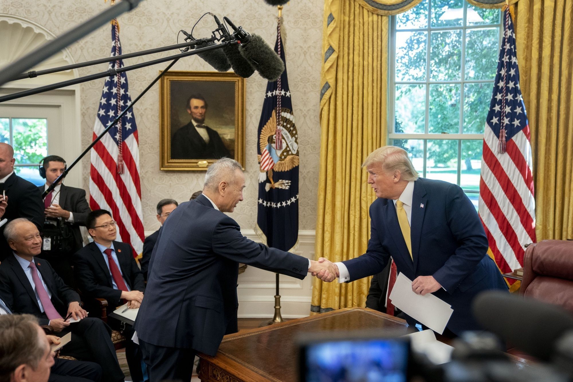 President Trump Meets Chinese Vice Premier Liu He At The White House