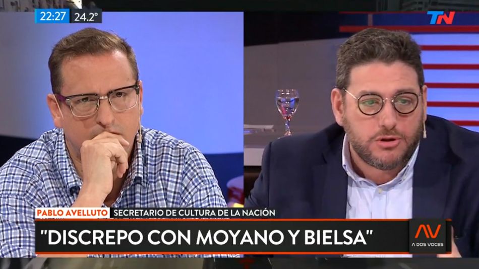 El debate Brienza-Avelluto calentó la pantalla en "A Dos Voces", por TodoNoticias.