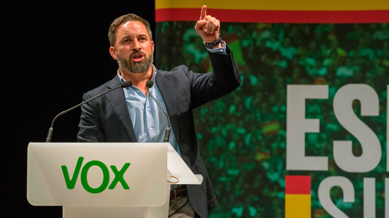 El presidente de Vox, Santiago Abascal.