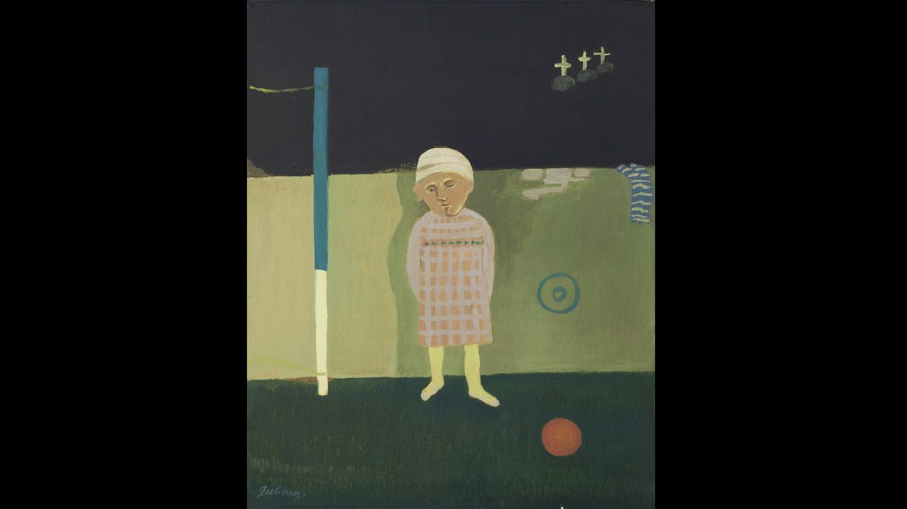 DESPUÉS DEL JUEGO, 1973. Óleo sobre tela. 50 x 40 cm.