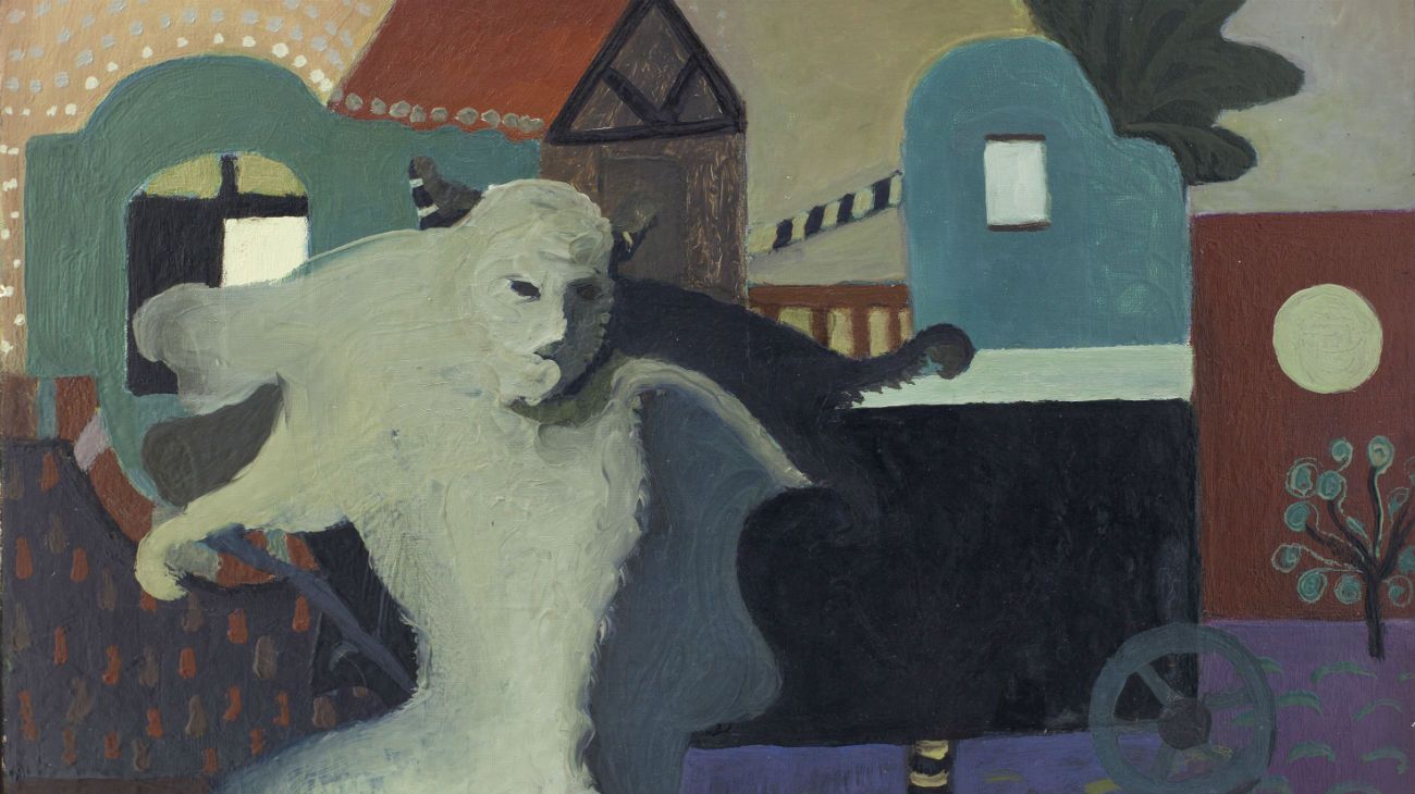 EL PASEO DEL DIABLO, 1974. Óleo sobre tela. 45 x 55 cm.