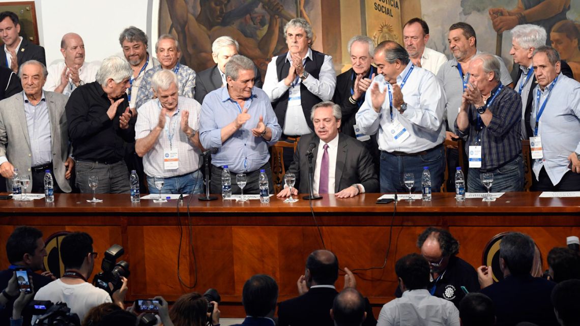 1140px x 641px - Buenos Aires Times | Alberto FernÃ¡ndez: 'The labour movement is part of my  government'