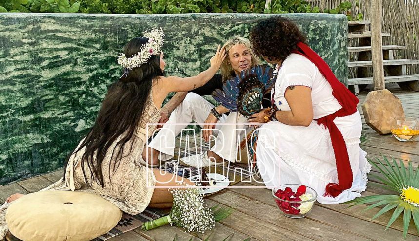 Todo lo que no viste del casamiento chamánico de Claudio Caniggia y Sofía Bonelli